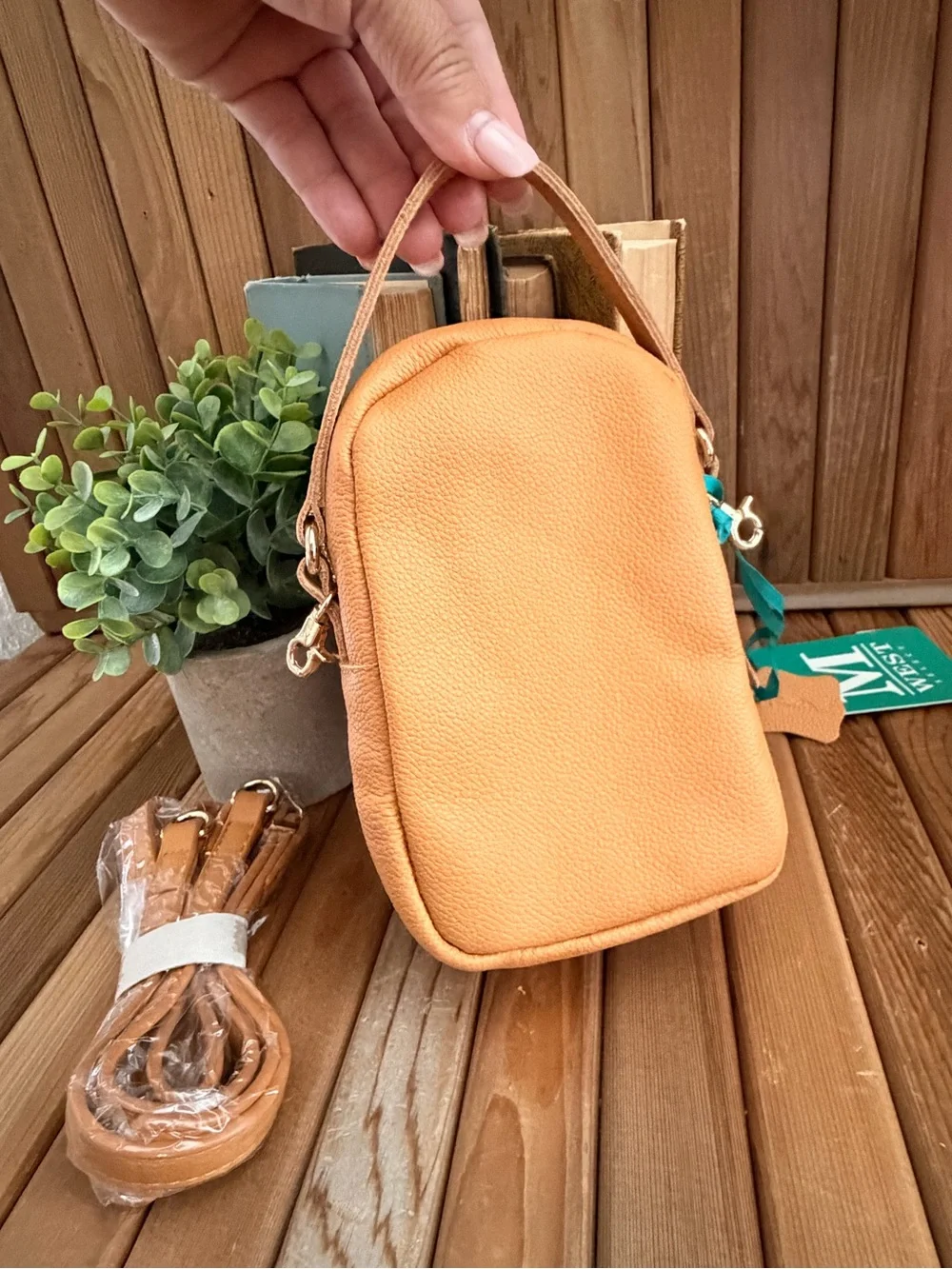 Mountain West Mini Backpack, Convertible Crossbody and Belt Bag in Golden Brown